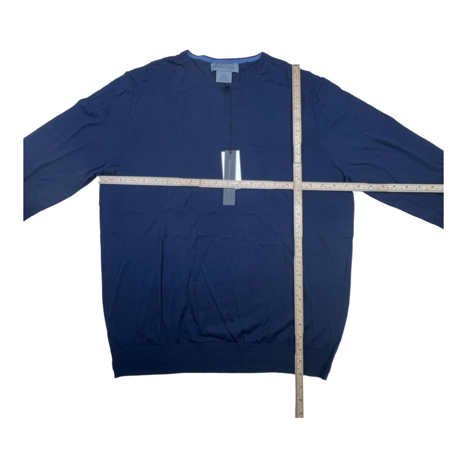 Dylan Gray Men Navy Blue Sweatshirt US L Crew Neck Long Sleeve