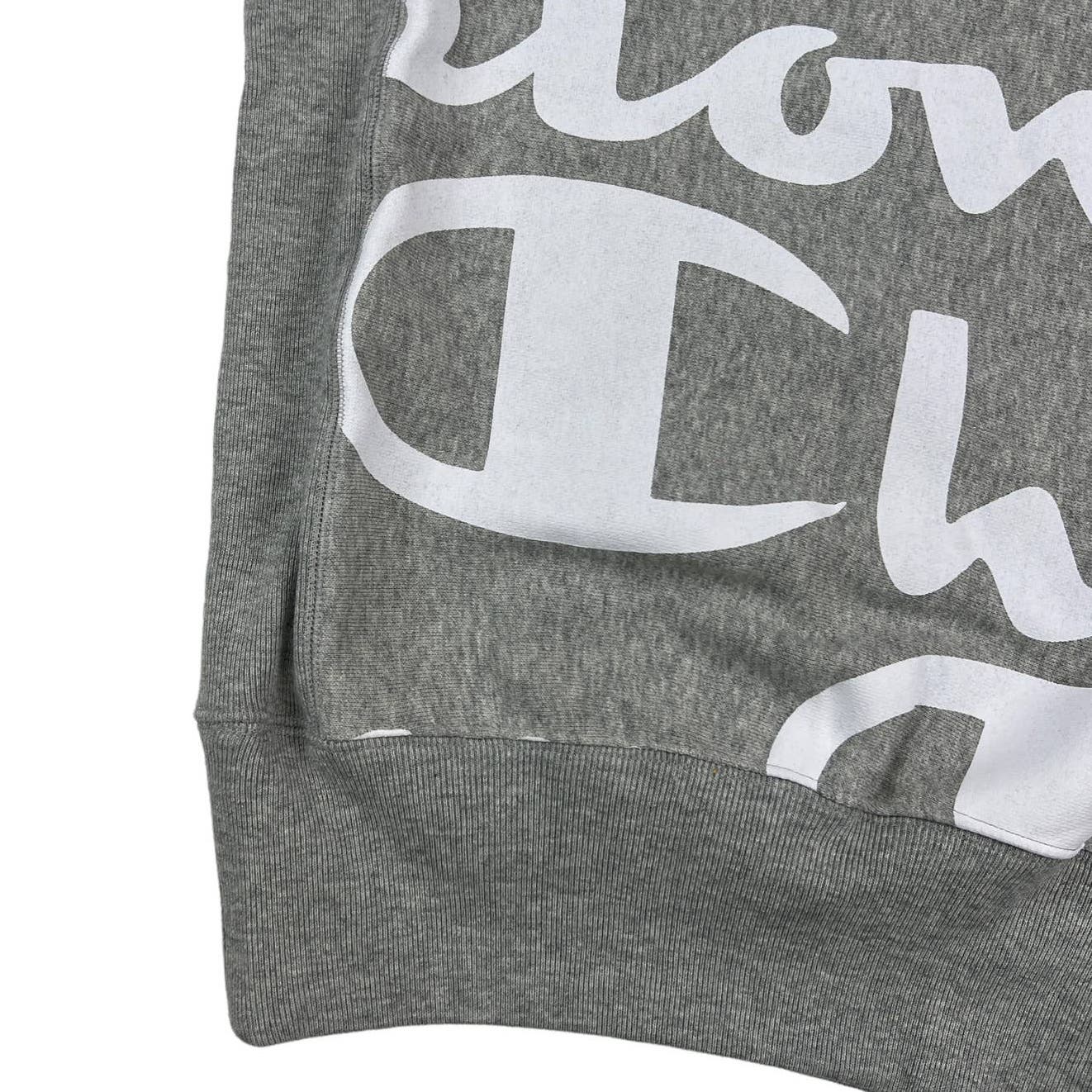 Champion Men Grey Sweater US XS Short Sleeve White Logo