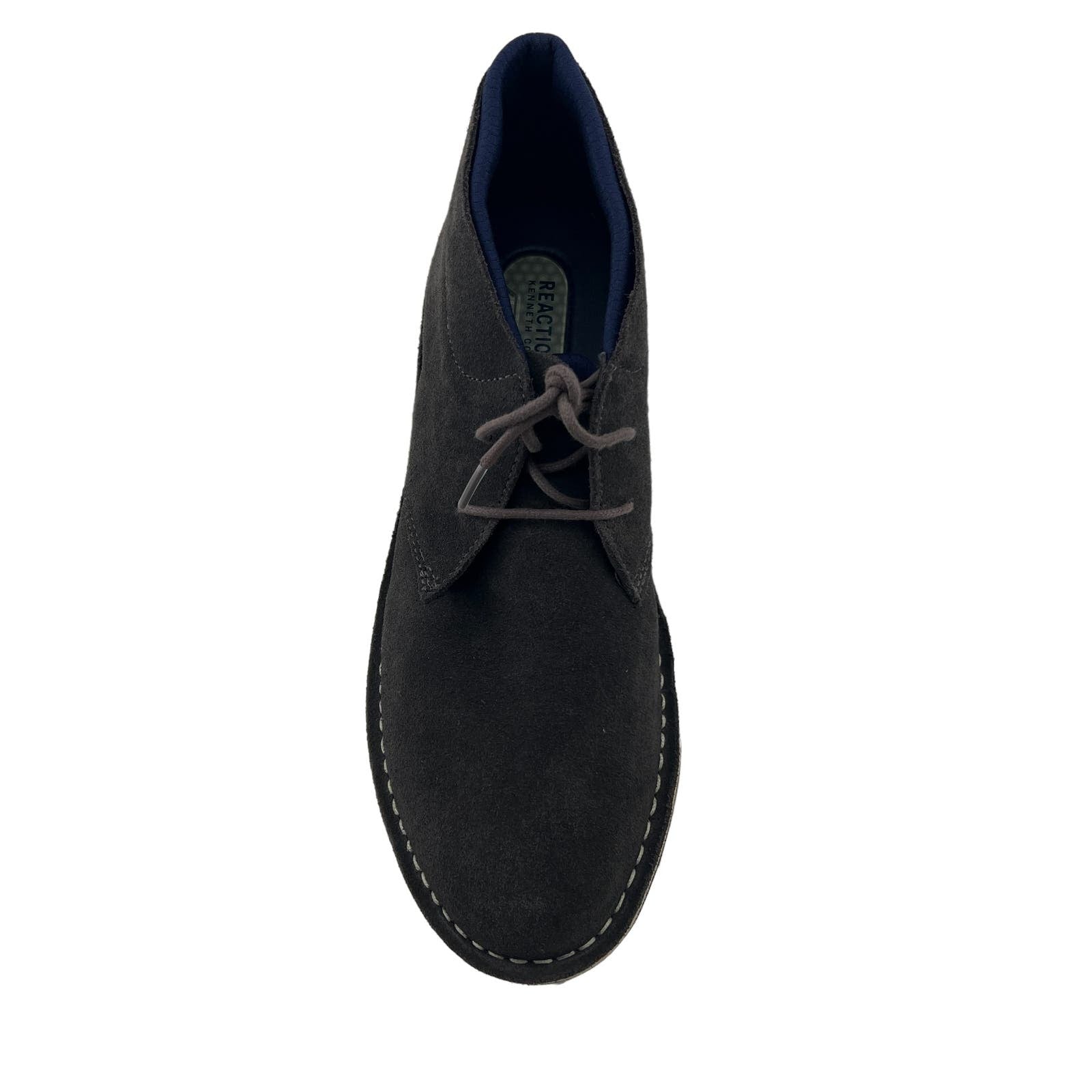 Kenneth Cole Reaction Men 12 US Leather Chukka Boots Dark Grey Shoes