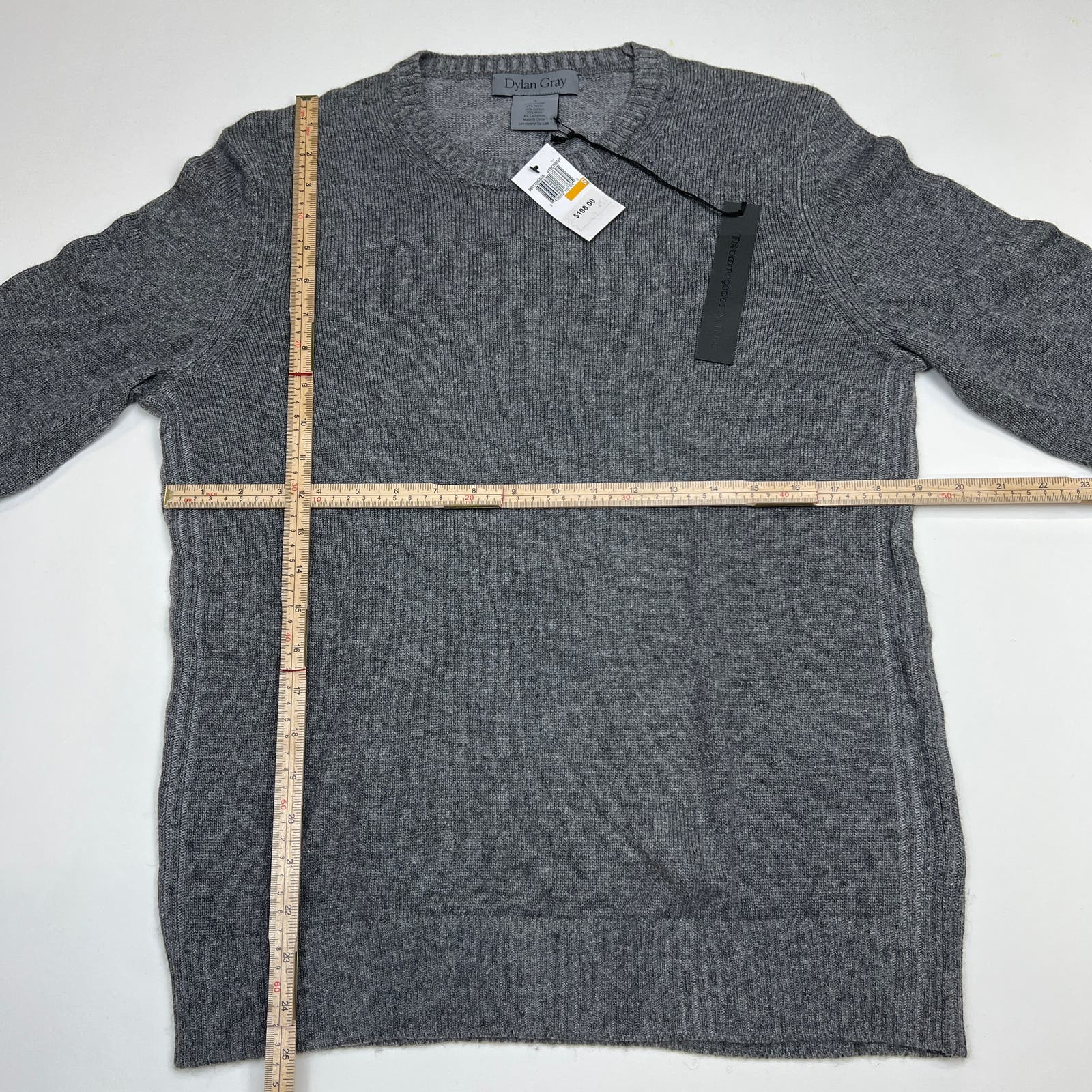 Dylan Gray Men Crewneck Long Sleeve US S Wool Cashmere Sweatshirt