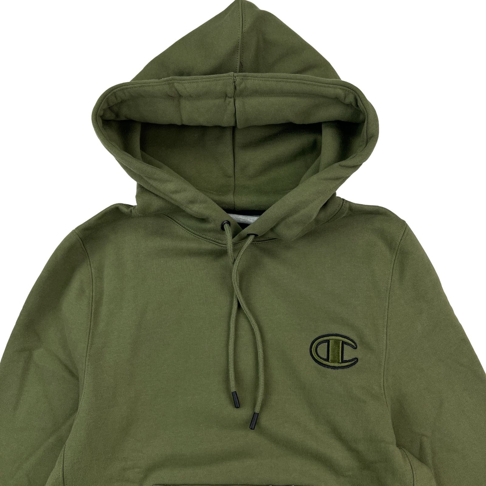 Champion Men Olive Hood US XS Super Fleece Activewear
