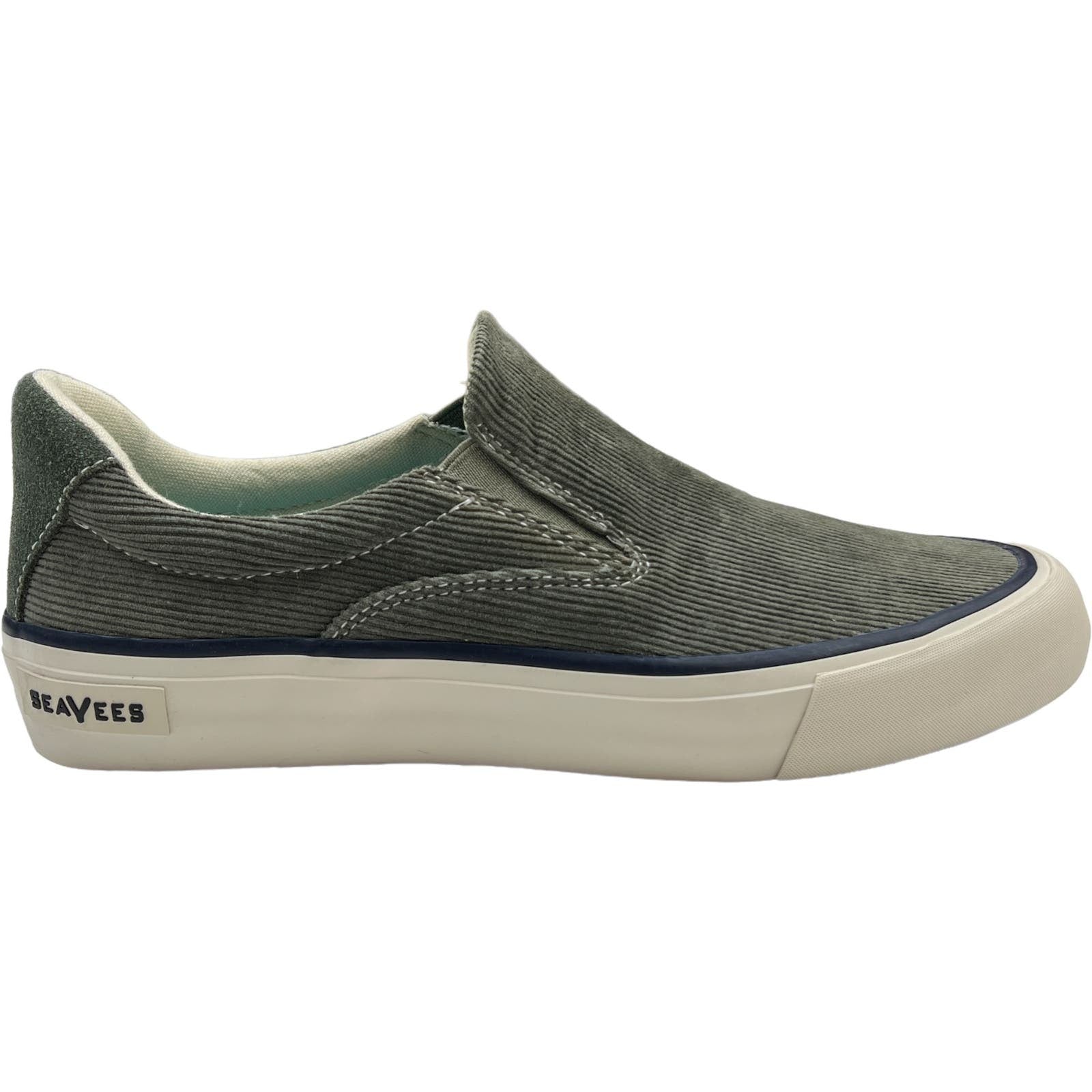 SeaVees Men 8 US Grey Hawthorne Slip On Cordies Velvet Shoes