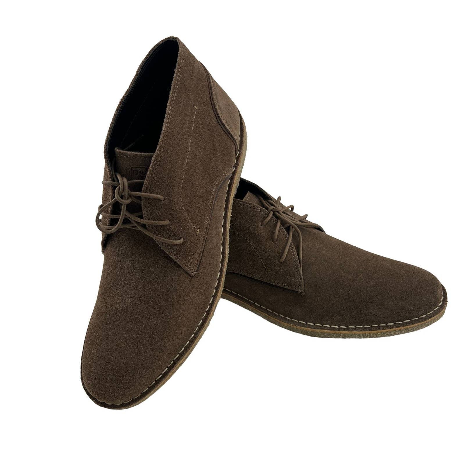 Reaction Kenneth Cole Men US 11 Passage Boot Suede Brown Ankle Shoes