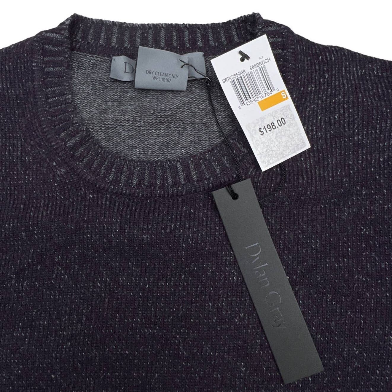 Dylan Gray Men Purple Grey Crew Neck US S Sweatshirt