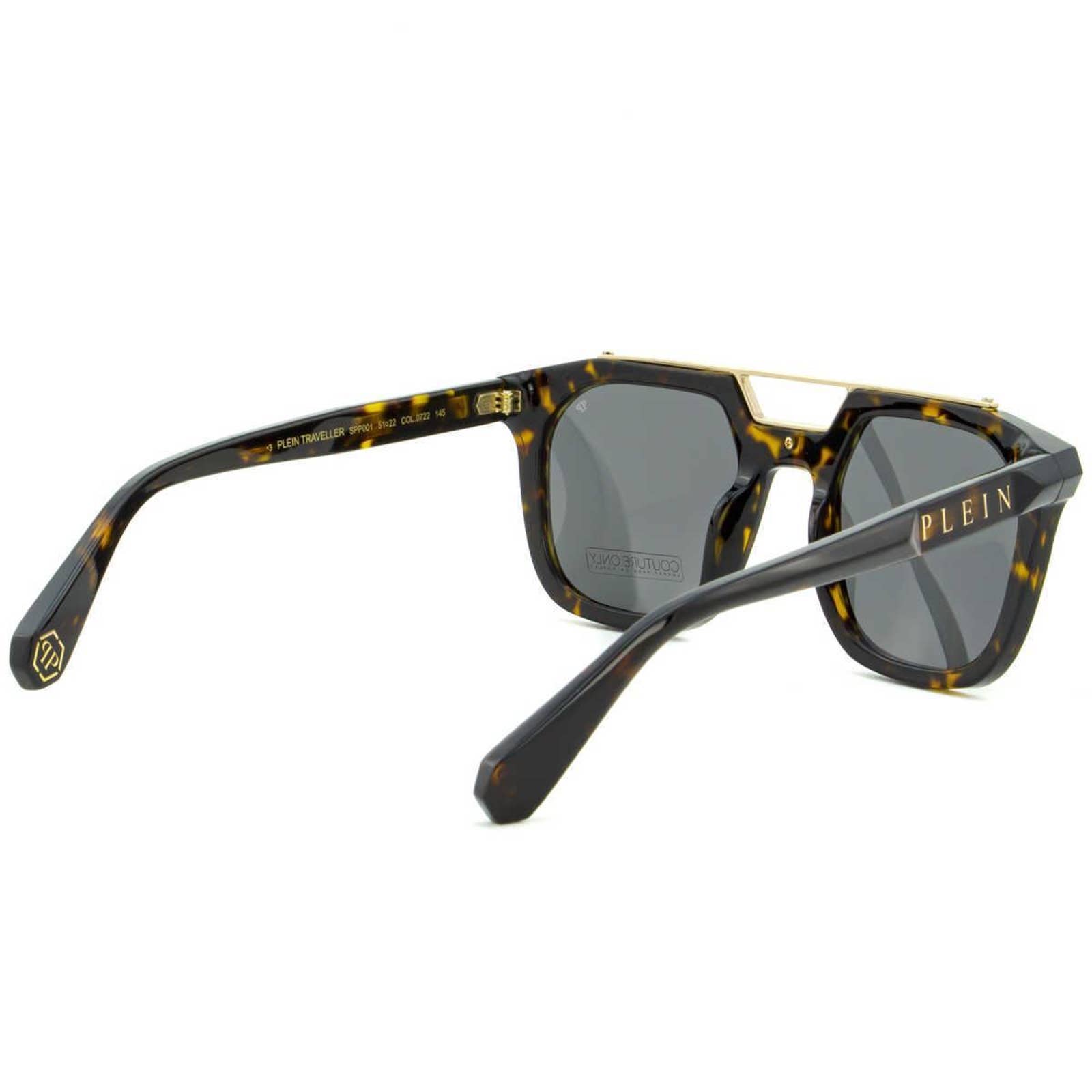 Men Havana Brown Square Pantos Sunglasses SPP001M-0722