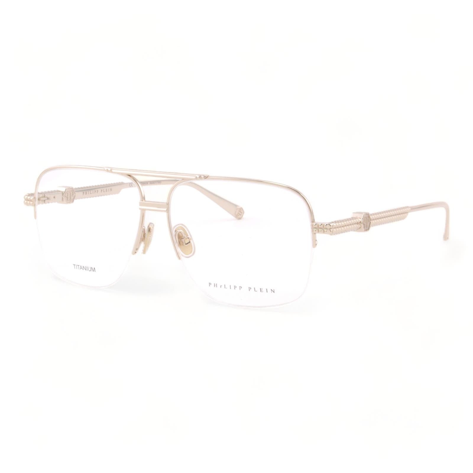 Men Square Glasses VPP063W-0349 Gold Titanium Optical Frame