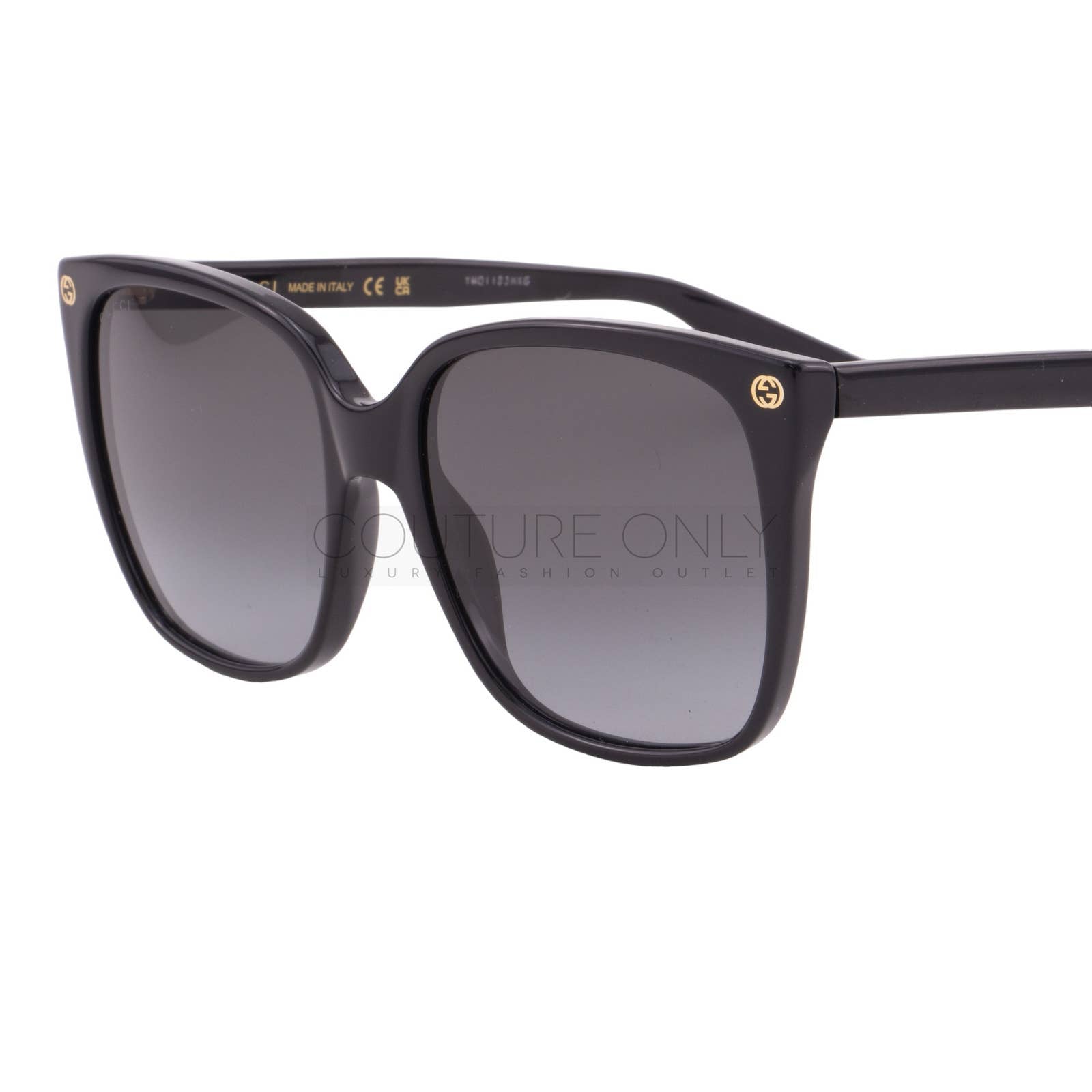 Women Black Oversized Square Sunglasses GG0022S-001