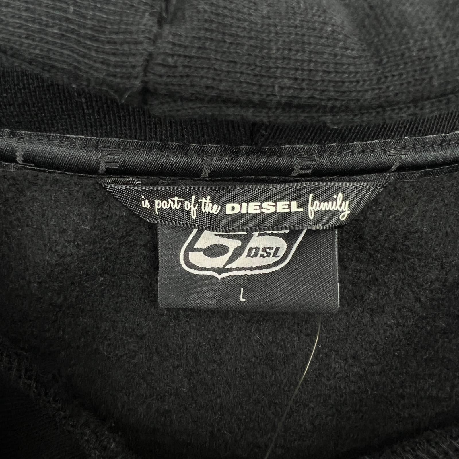 FiftyFiveDSL by Diesel Men Black Hoodie US L Sweatshirt Fowdown