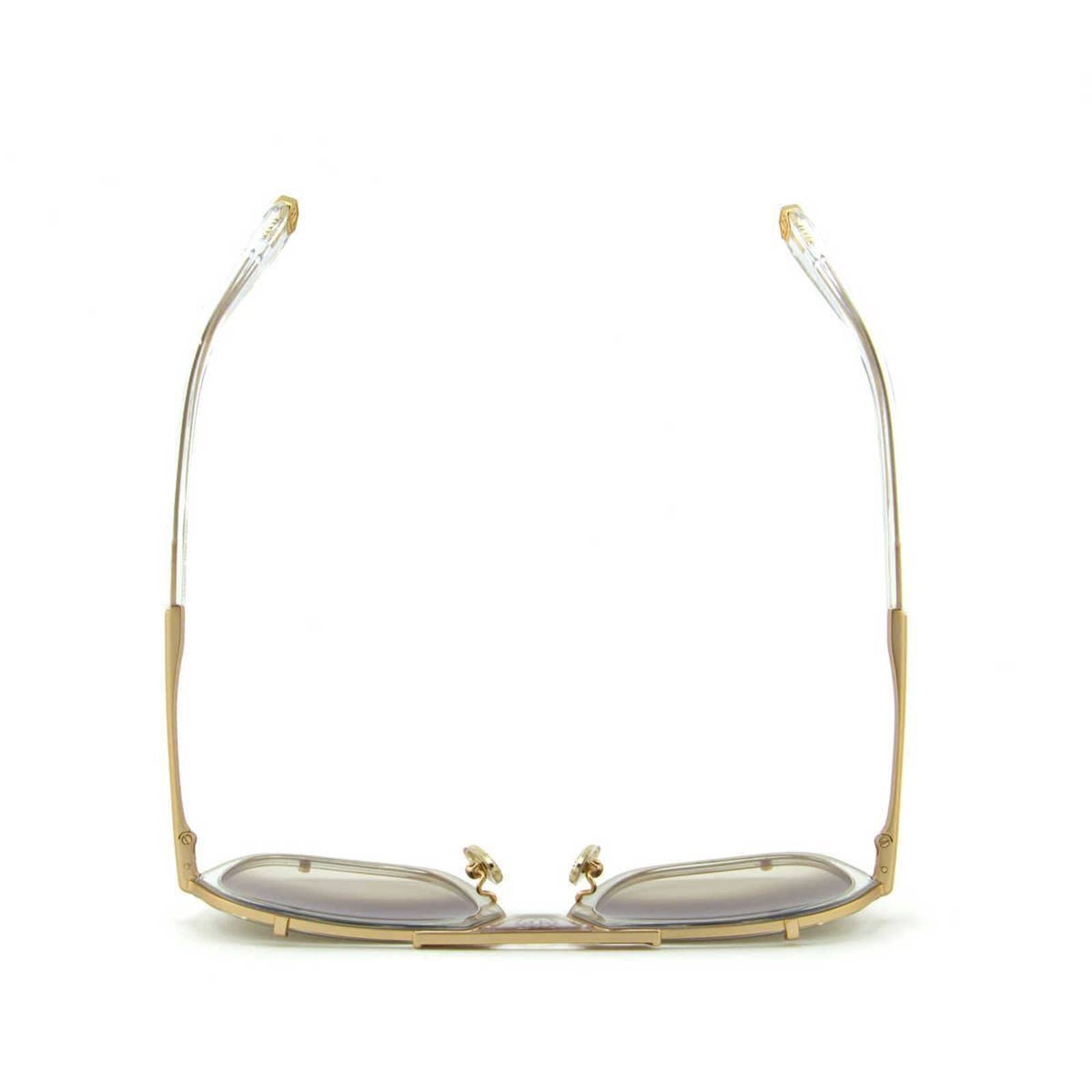 Men Square Aviator Gold Titanium Sunglasses SPP010M