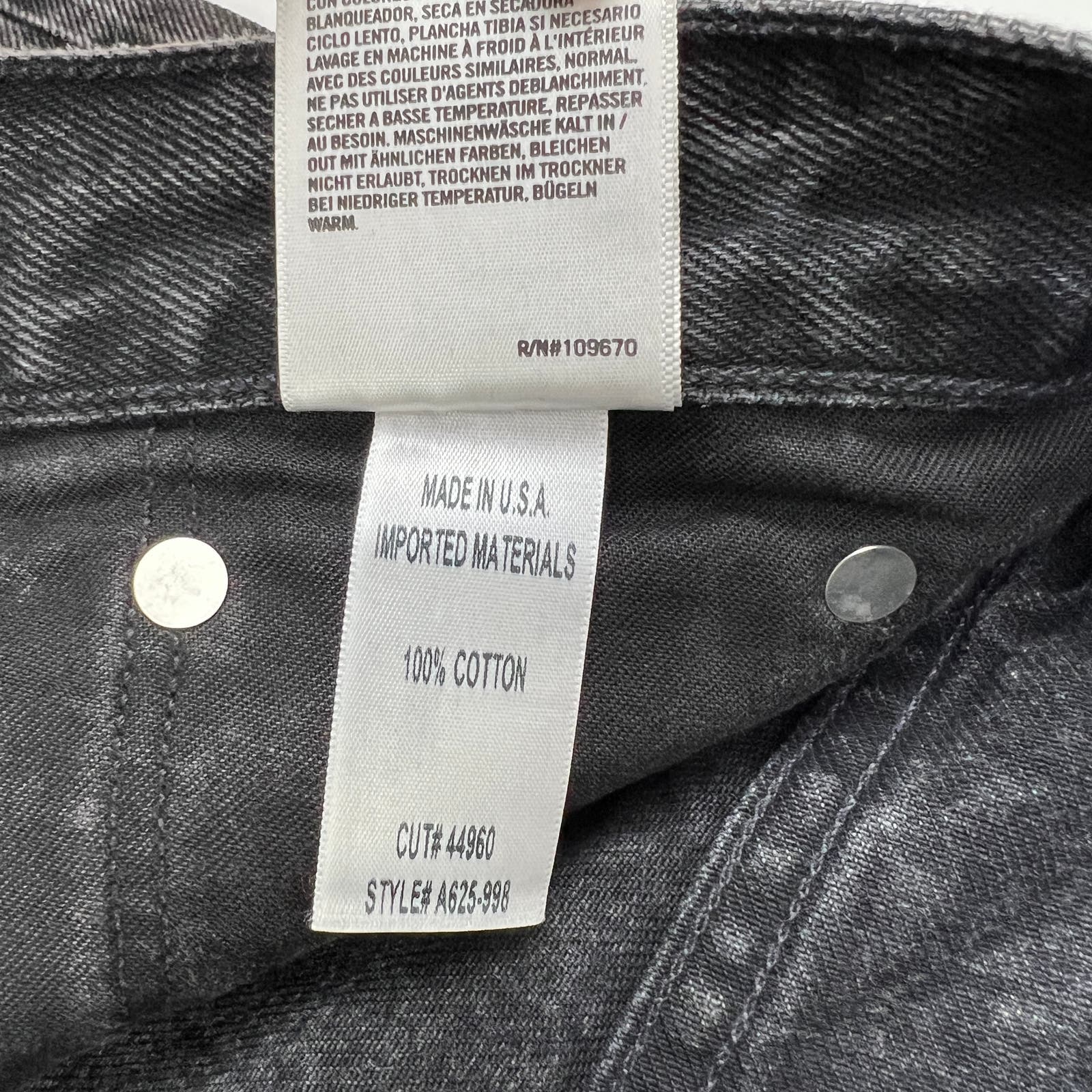 Agolde Men Jeans US 34 Slim Fit Denim Washed Cotton