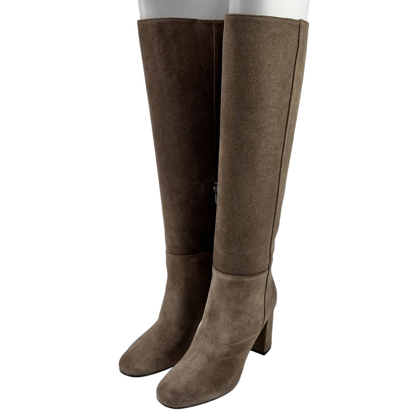 Via Spiga Women US 4.5 Brown Taure Suede Knee-High Booties