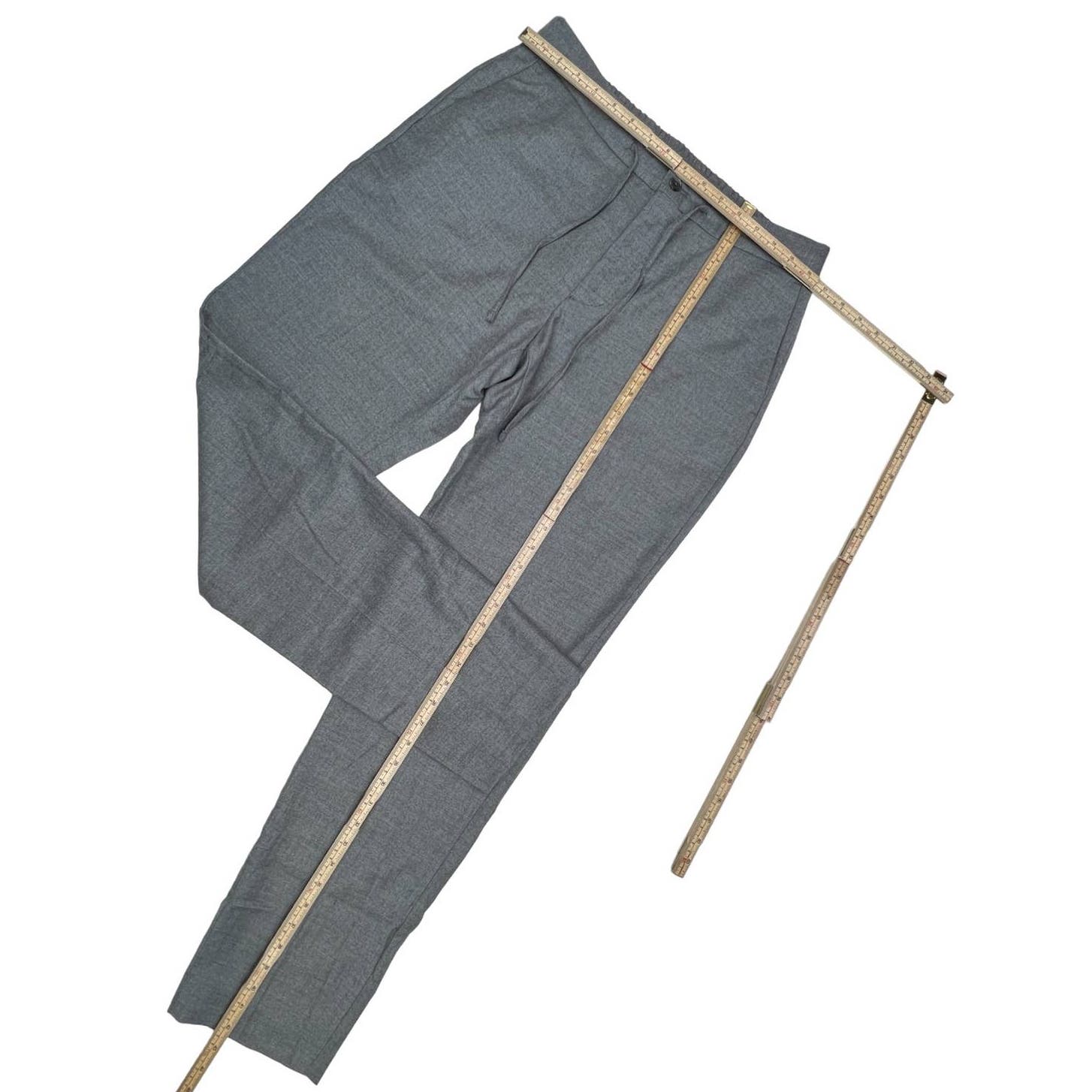 Dylan Gray Men Grey Wool Pants US 33 Slim Fit