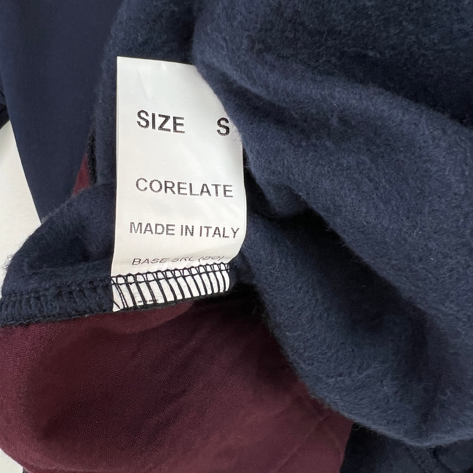 Corelate Men Small Navy Blue Sweatshirt US S Long Cotton Sleeve